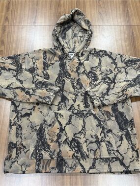 Natural Gear Camo Fleece Hunting Set – Hooded Pullover & Matching Pants, Size M